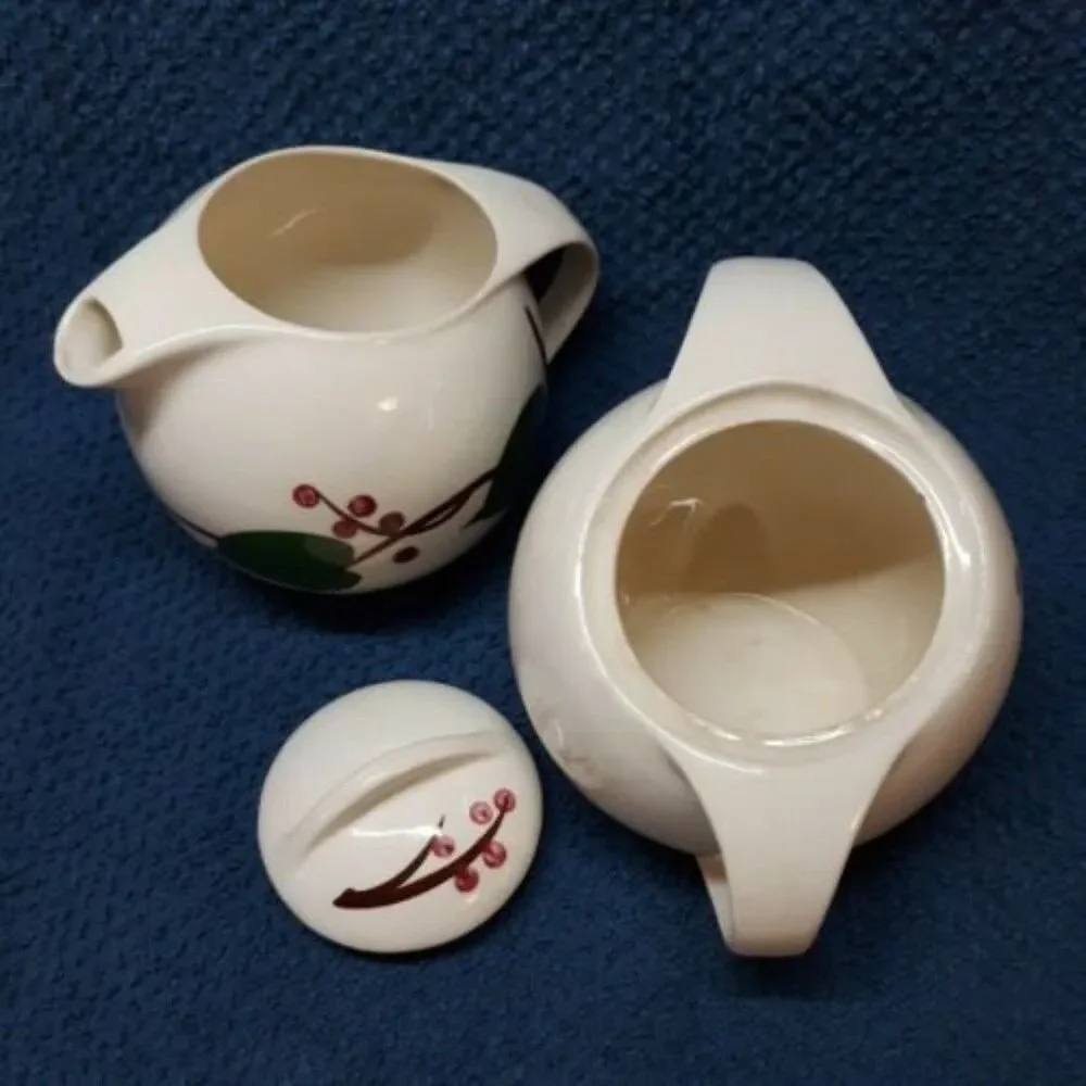 Blue Ridge Southern Potteries Stanhome Ivy Sugar & Creamer Set